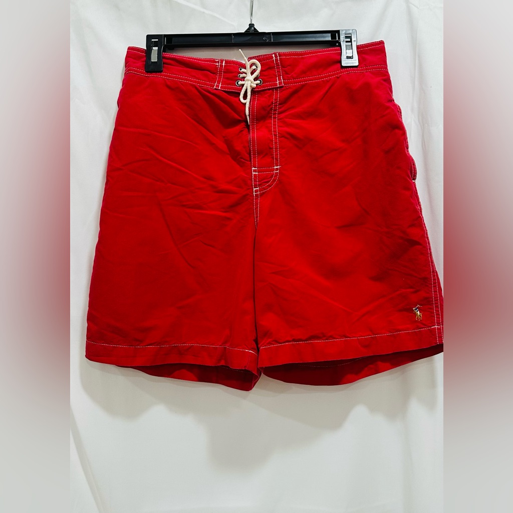 Polo Ralph Lauren Swim Shorts Big Boy Extra Large Red Traveller Trunk Mesh Lined